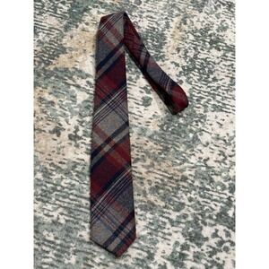 Vintage Woolcrofter by Wembley Tie Wool Blend Plaid- Red,Tan,Green 3" Wide 57"